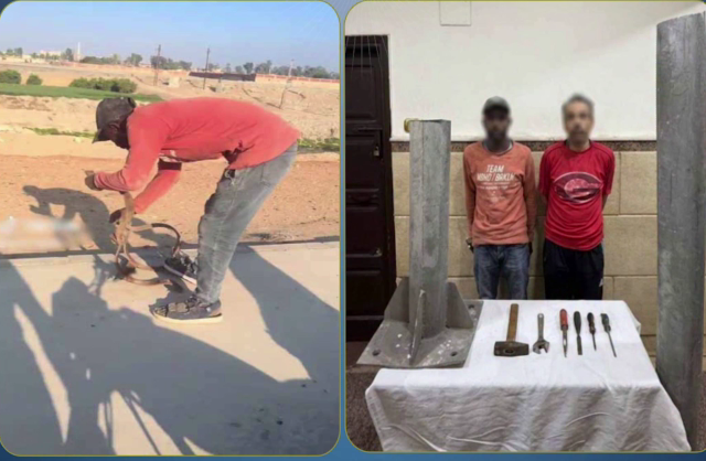 الداخلية تكشف ملابسات فيديو سرقة حديد أعمدة الإنارة بالإسماعيلية وتضبط المتهم والمسروقات
